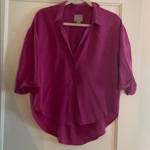 3/4 Sleeve Fuschia Blouse